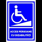 indicator acces persoane cu dizabilitati cu rampa